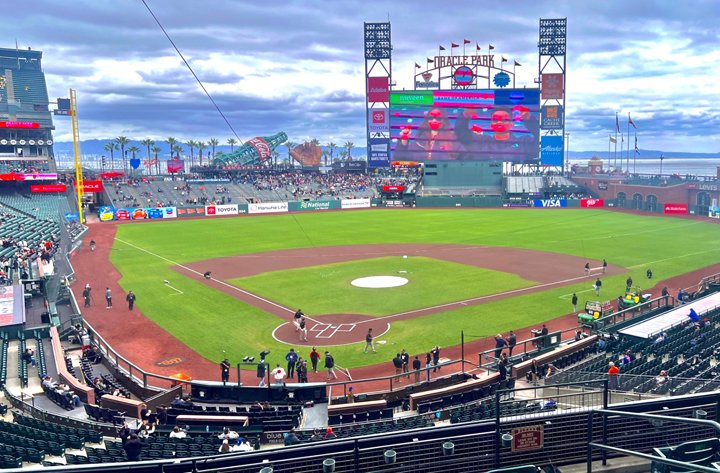 View of the field from section CL214